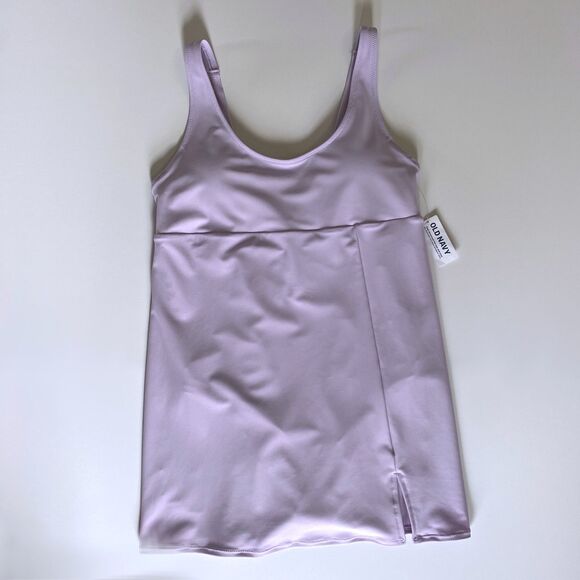 NWT Lavender Swim Dress L Year-Round Swimming High Coverage Swimsuit One-Piece - Picture 2 of 9